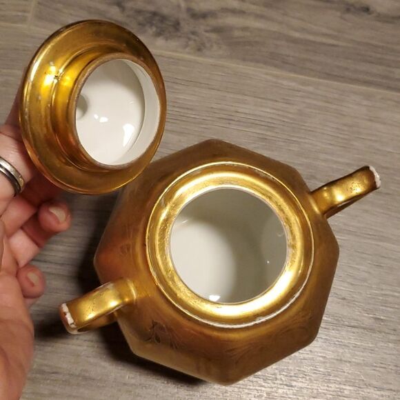 Vintage RARE Gold Sugar & Creamer Set - Picture 7 of 11